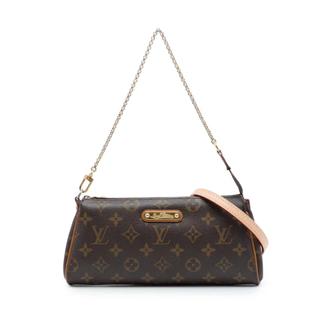 Brown Louis Vuitton Monogram Eva Satchel in Brown Coated canvas from Designer Revival