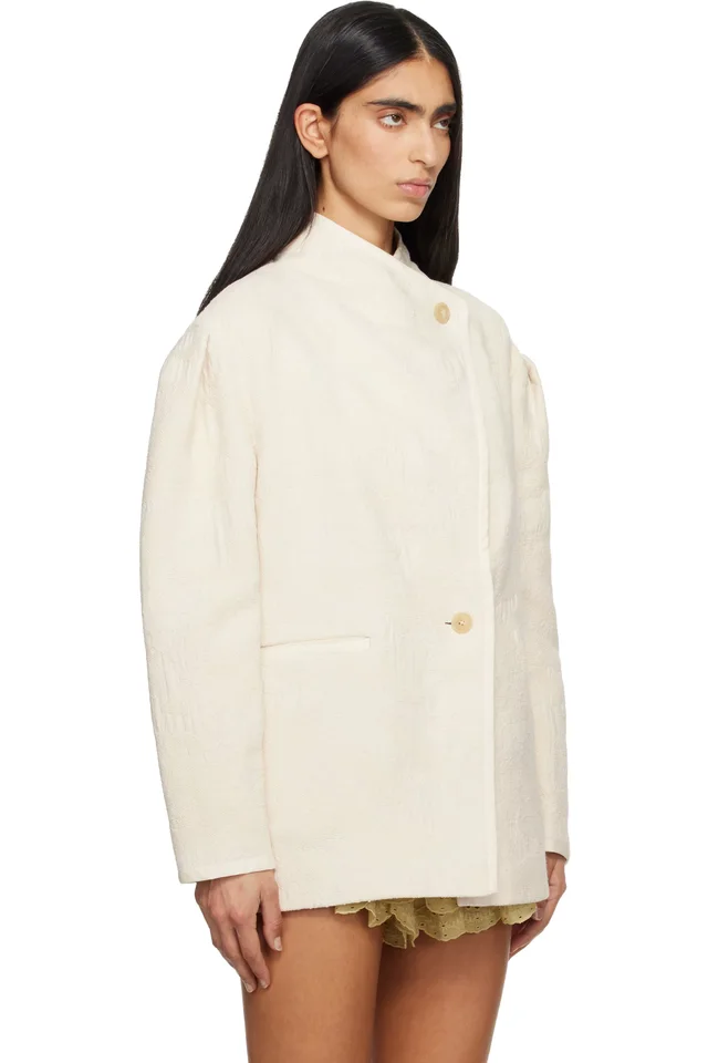 Isabel Marant Etoile Beige Uadie Jacket, photo 2 of 4 from SSENSE