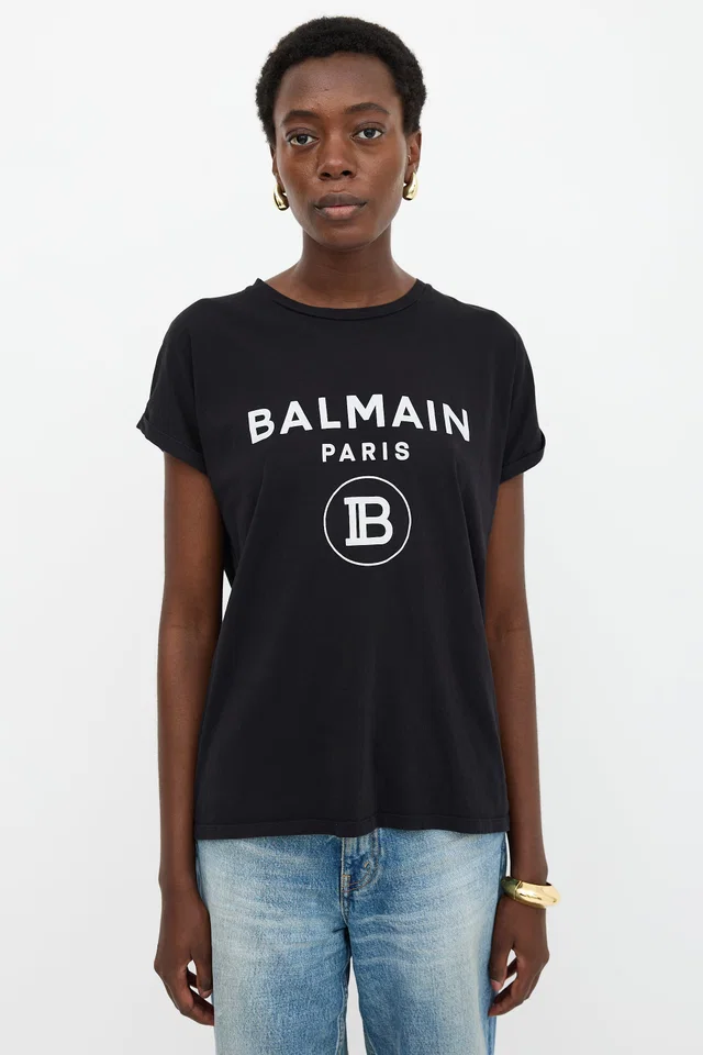 Balmain Boxy Logo T-Shirt from VSP Consignment
