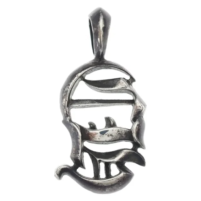 Chrome Hearts Vertical Logo Ch Pendant Necklace in Silver in gray|silver from Grailed