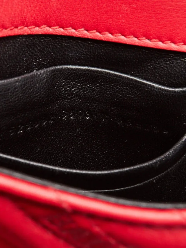 Balenciaga Red Quilted Embossed Leather BB Chain Round Small Flap Bag in Red Leather from Yoogis, photo 12 of 12