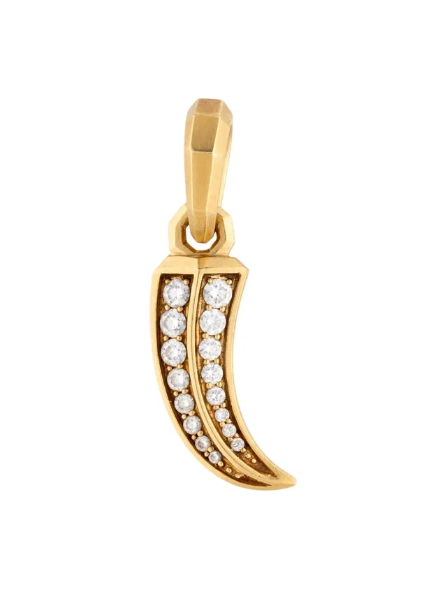 David Yurman 18K Diamond Claw Pendant, 1.25" in multicolor from The RealReal