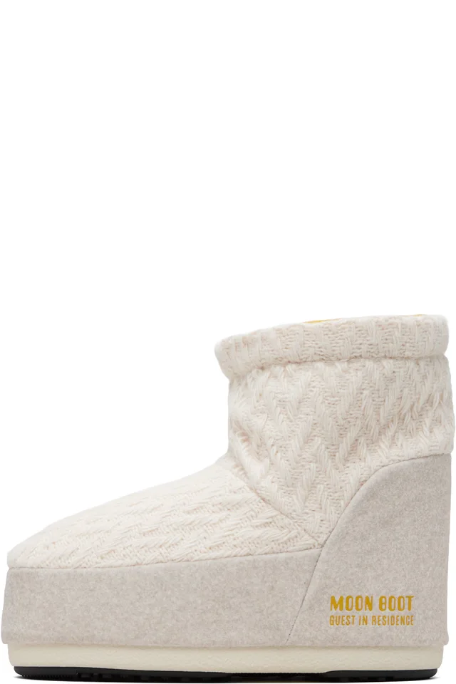 Guest in Residence Off-White Moon Boot Edition Icon Low No Lace Knit Boots, photo 3 of 5 from SSENSE