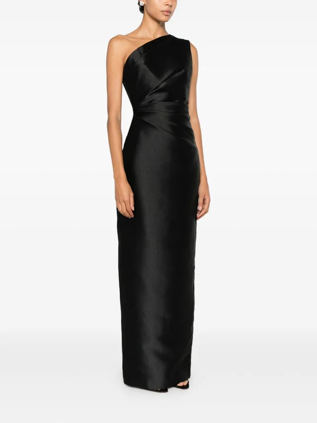 Solace one-shoulder pleated maxi dress, photo 3 of 5 from SENSER