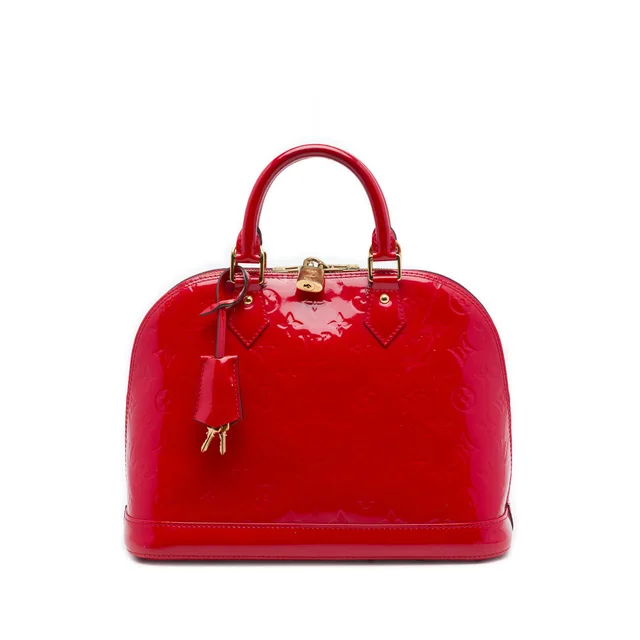 Red Louis Vuitton Monogram Vernis Alma PM Handbag in Red Leather from Designer Revival, photo 1 of 1