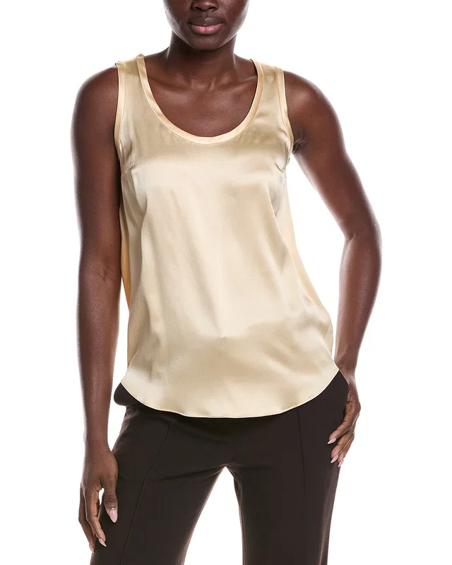 Brunello Cucinelli Silk-Blend Tank in //asset1.ruecdn.com/images/sw/141559/1415596745_RLSW_multi.jpg, image 1 of 1 from Gilt