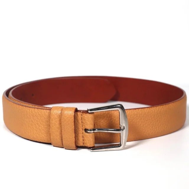 Loro Piana Men's Belt - Tan/Brown in neutral|red|brown from Depop, photo 1 of 1