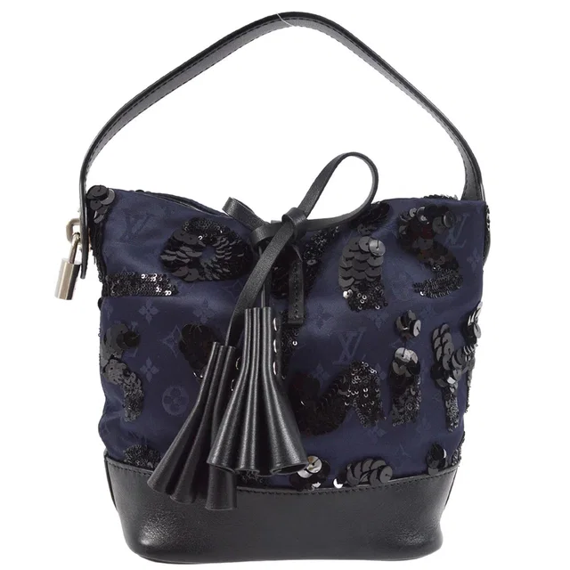 Louis Vuitton 2014 Navy Monogram Satin NN14 Spotlight PM Handbag M94601 in Navy Satin from AMORE Vintage Tokyo