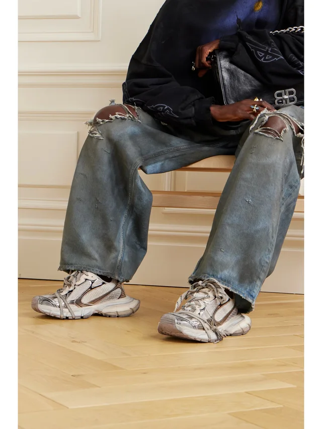 BALENCIAGA 3XL mesh and rubber sneakers in Beige, photo 2 of 2 from NET-A-PORTER (Canada)