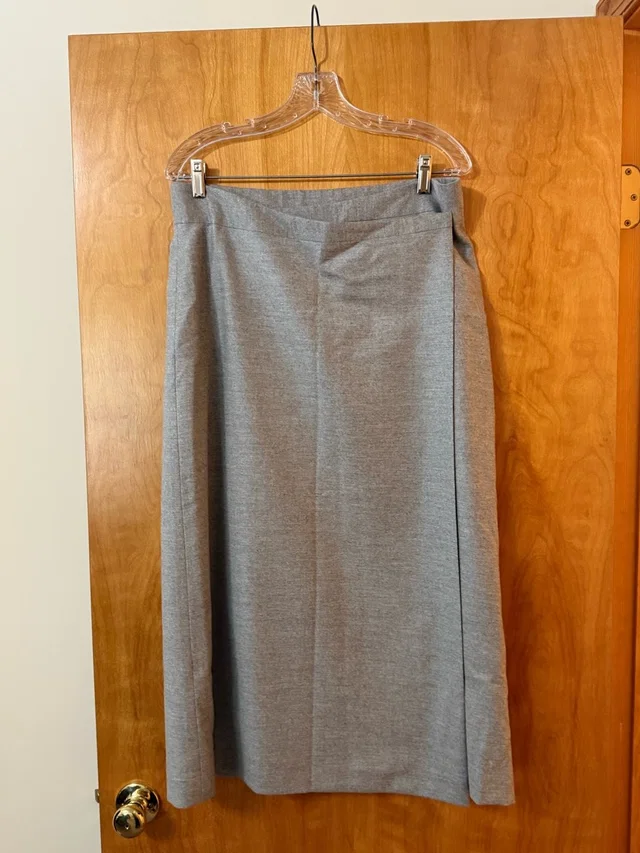 Jil Sander Wrap Front Skirt Wool Cashmere Silk Blend Gray Made In Italy Nwt 40 in gray Silk from Poshmark