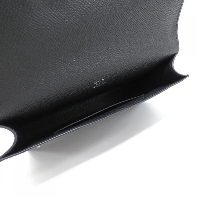 HERMES Snap 085291CK Wallet Bag in BLACK (Black) / PALLADIUM (SILVER) / Palladium (Silver) hardware EPSON from KOMEHYO, photo 6 of 7