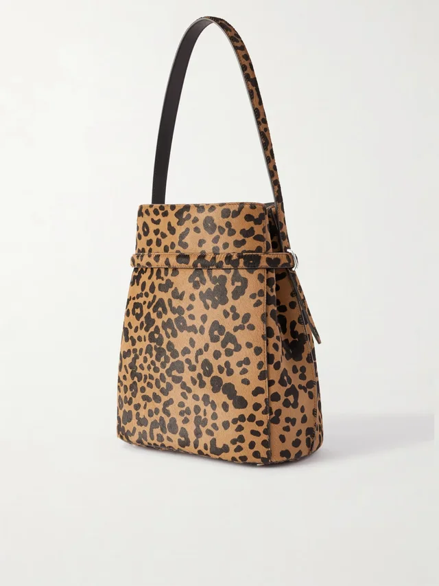 TOTEME Belted leopard-print cow hair tote - leopard print - One Size in 100% Leather, photo 3 of 5 from NET-A-PORTER (Canada)