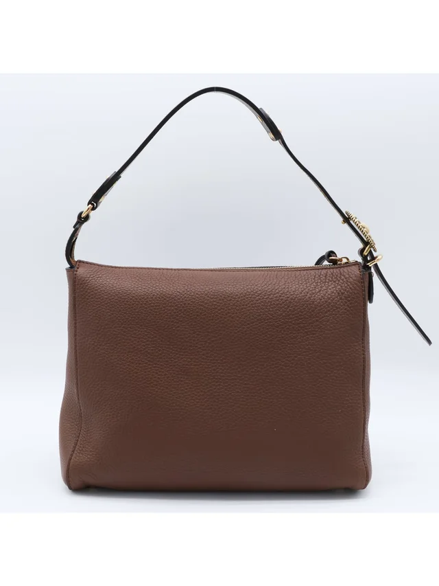 Etro embossed-logo pebbled leather shoulder bag, photo 3 of 5 from SENSER