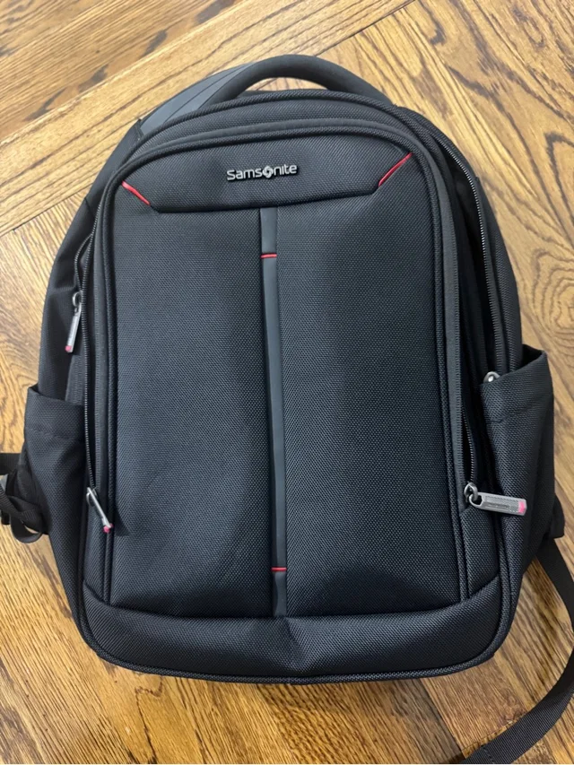 Samsonite Black Backpack With Red Accents - Men's Laptop Pack (New But No Tag) in black|red from Poshmark
