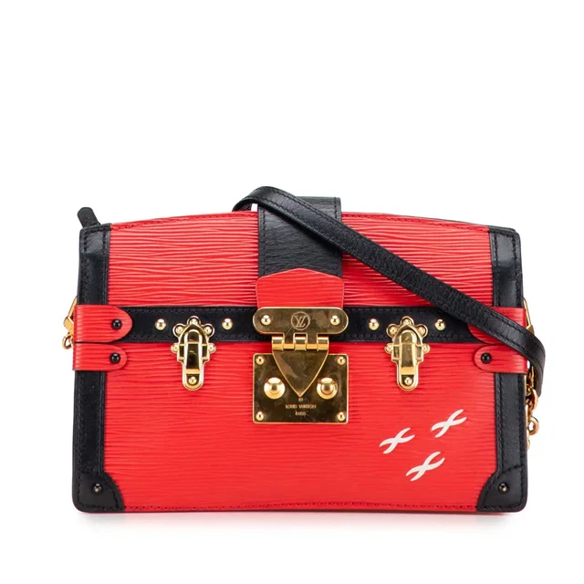 Red Louis Vuitton Epi Trunk Clutch Crossbody Bag in Red Leather from Designer Revival, photo 1 of 1