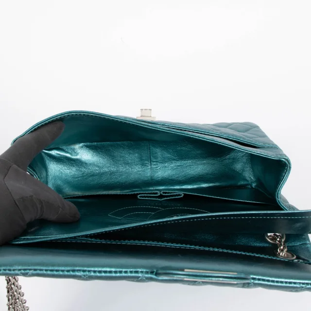 Chanel Metallic Turquoise Large 2.55 Reissue Bag in Blue from Labellov, photo 9 of 9
