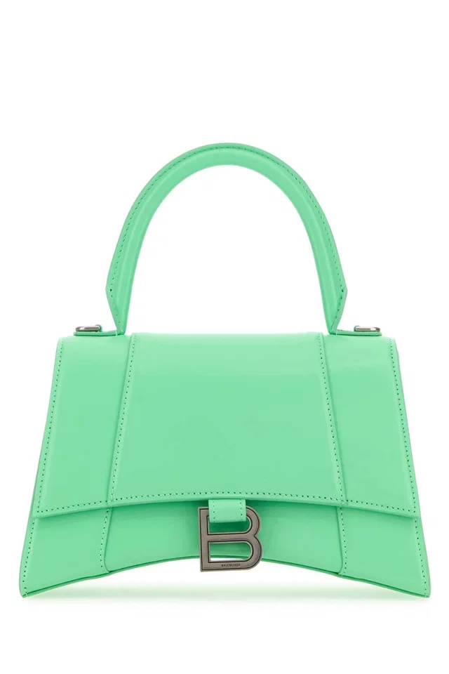 Balenciaga Hourglass Top Handle Bag — Green in Green Calfskin from HEWI
