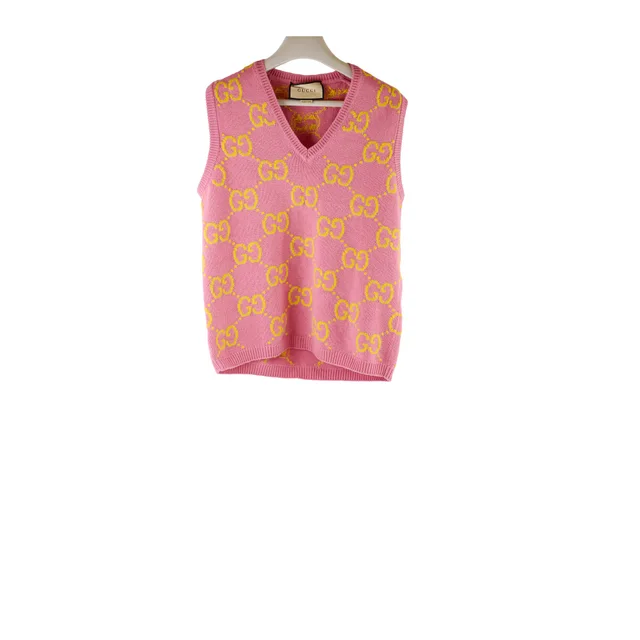 Gucci GG Knitted Wool Vest in Wool from The Purse Affair