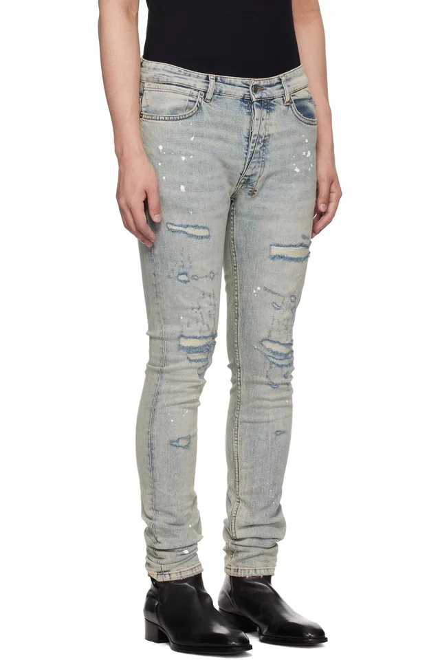 Ksubi Blue Van Winkle Paint Summer Jeans, photo 2 of 4 from SSENSE