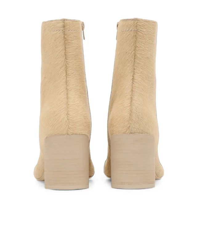 Mm6 Maison Margiela Calf Hair Block Heel Boots, photo 3 of 6 from SENSER