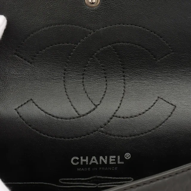 Chanel Around 2012 Made Icon 2.55 Chain Shoulder Bag Black in Black Calfskin from VINTAGE QOO TOKYO, photo 6 of 15