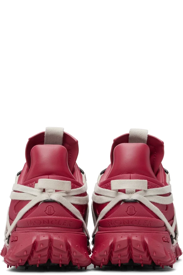 Moncler + Rick Owens Red Trailgrip Megalace Sneakers, photo 2 of 5 from SSENSE