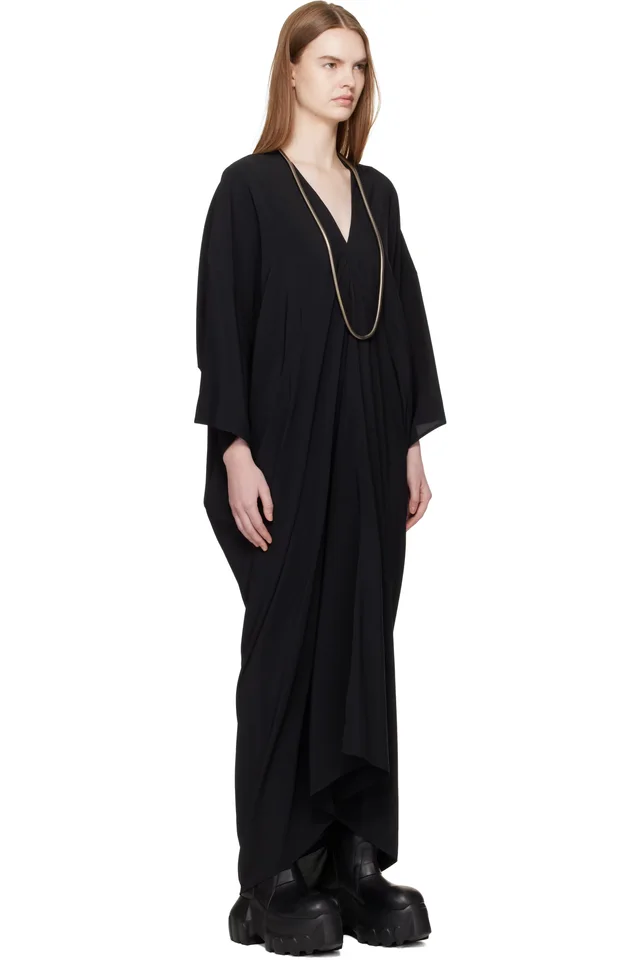 Rick Owens Black Temple Tommykite Maxi Dress, photo 2 of 2 from SSENSE
