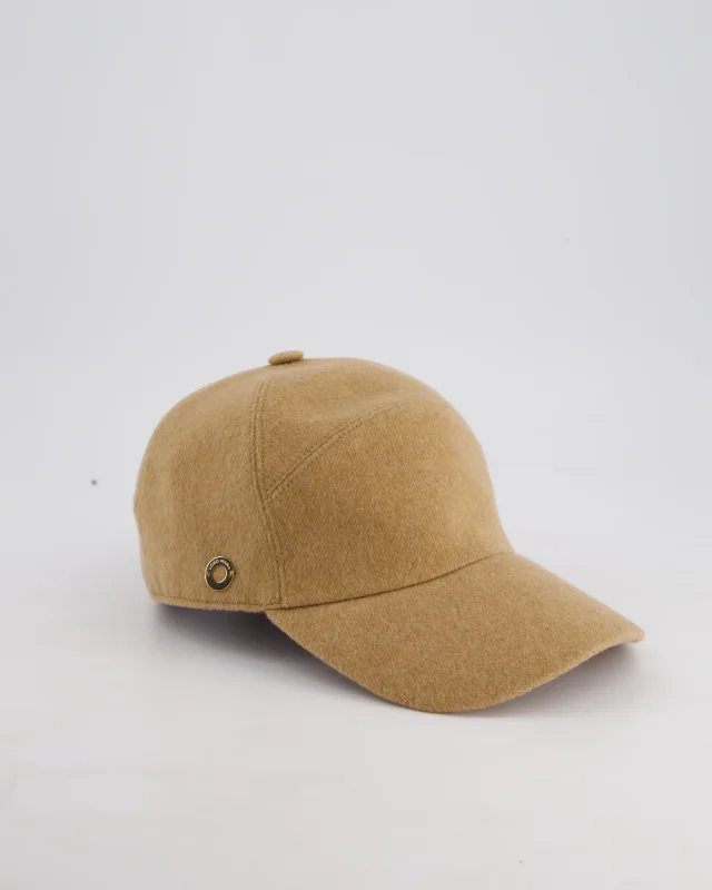 Loro Piana Beige Storm System Cashmere Cap Size M in Beige Cashmere from Sellier, photo 3 of 6