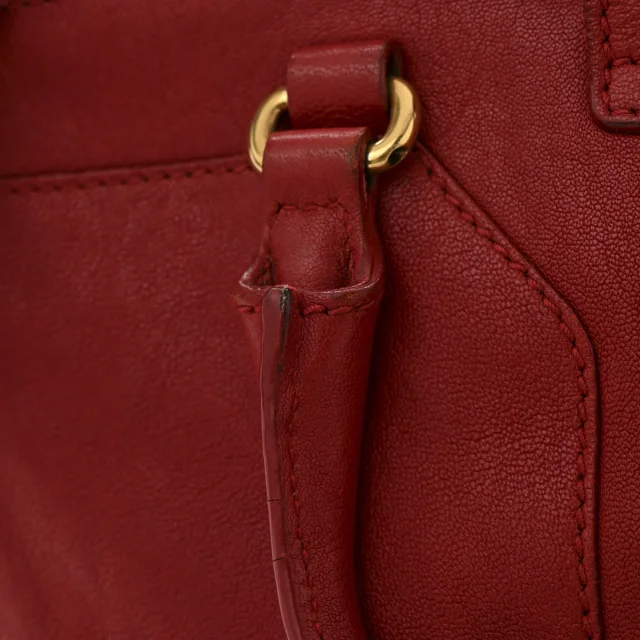 Saint Laurent Sheepskin Small Cabas ChYc Red in Red Leather from FASHIONPHILE, photo 13 of 13