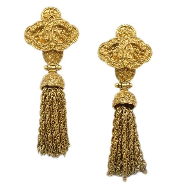 Chanel 1994 Filigree Earrings Clip-On Gold in Gold from AMORE Vintage Tokyo