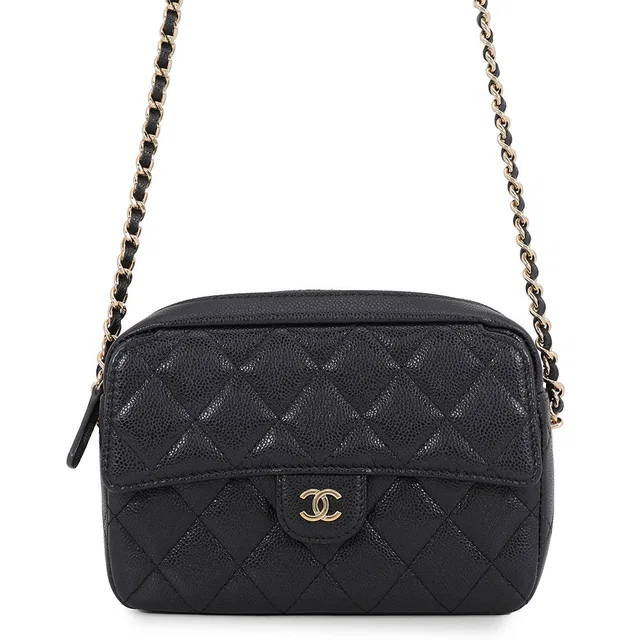 Chanel Matelasse Classic ChainClutch BlackAP4425 Caviar Leather in Caviar leather from GALLERY RARE