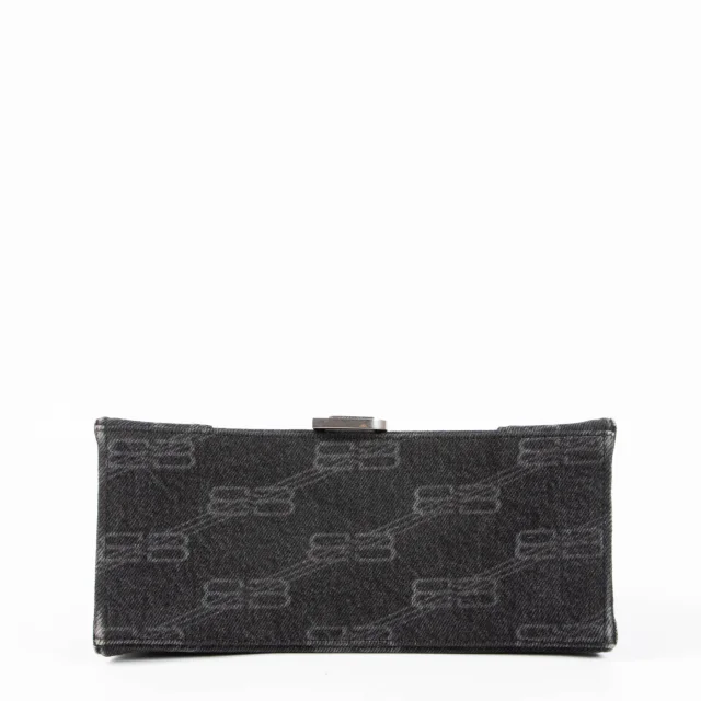 Balenciaga Black Denim BB Monogram Hourglass Small Bag in Black Denim from Labellov, photo 4 of 8