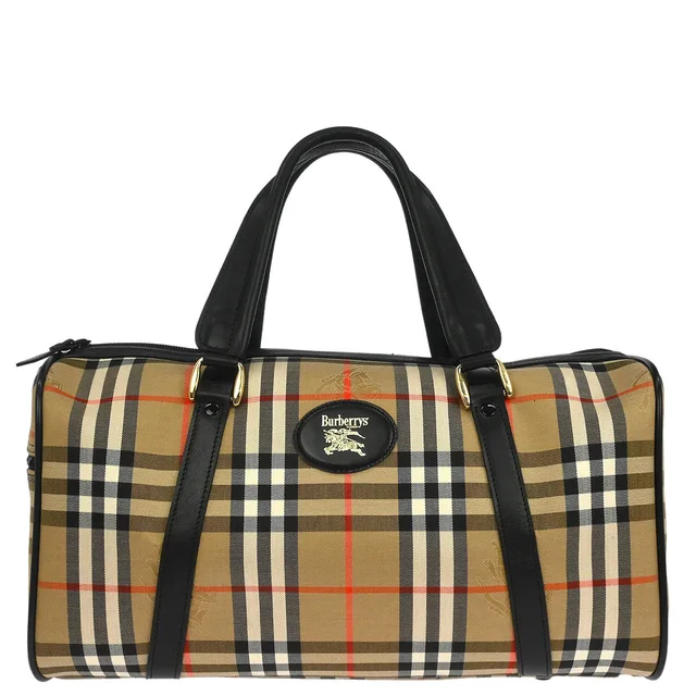 Burberry Burberrys Beige House Check Handbag in Beige Canvas from AMORE Vintage Tokyo