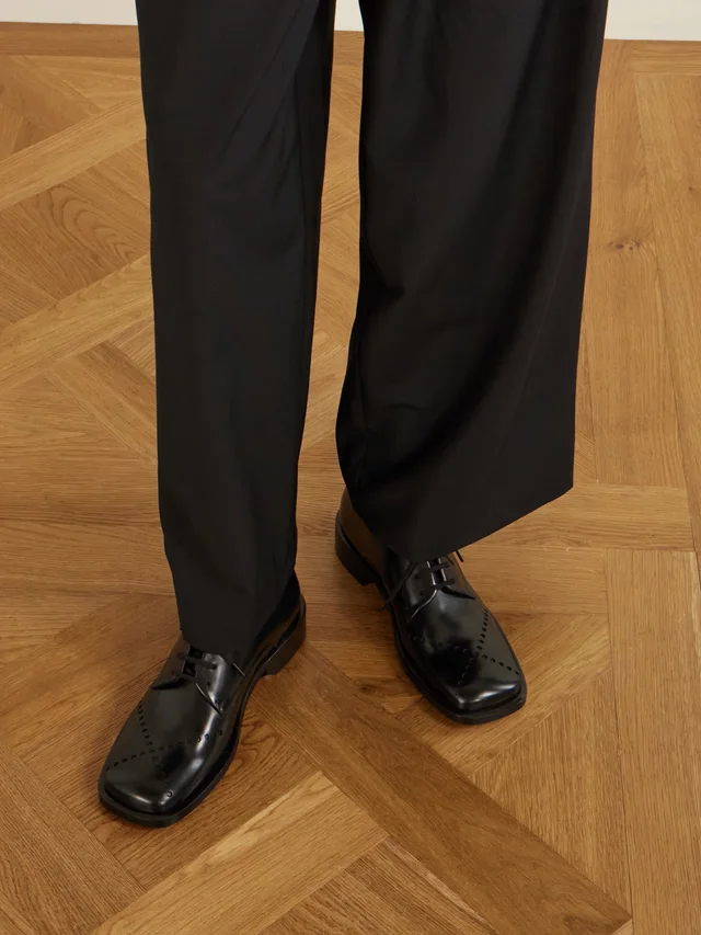 JIL SANDER Perforated leather brogues in Black, photo 2 of 2 from NET-A-PORTER (Canada)