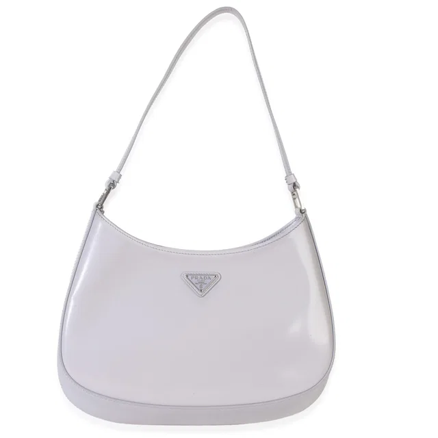 Prada Grey Spazzolato Medium Cleo Bag in Grey Patent leather from myGemma