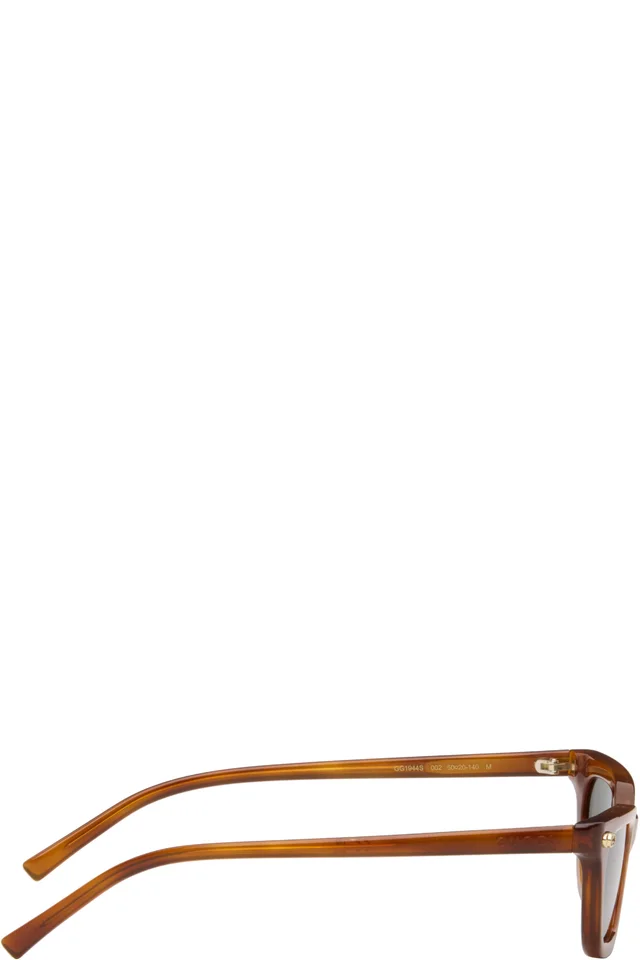 Gucci Brown Cat Eye Frame Sunglasses, photo 2 of 2 from SSENSE