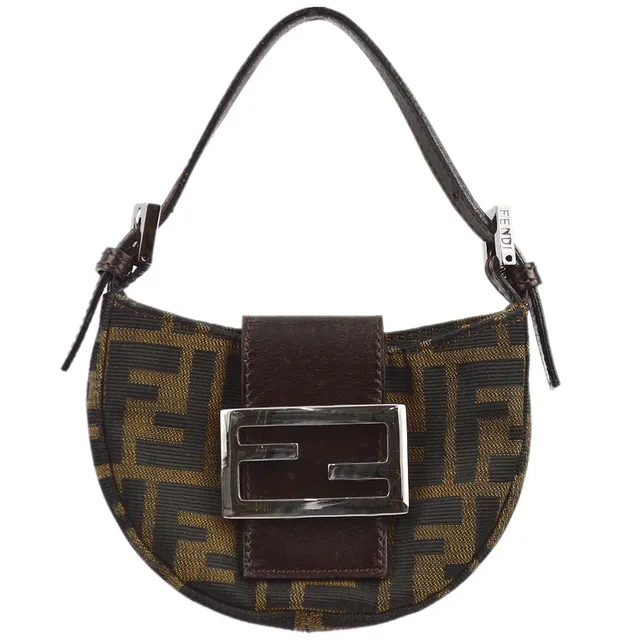 Fendi Brown Zucca Micro Handbag in Brown Canvas from AMORE Vintage Tokyo