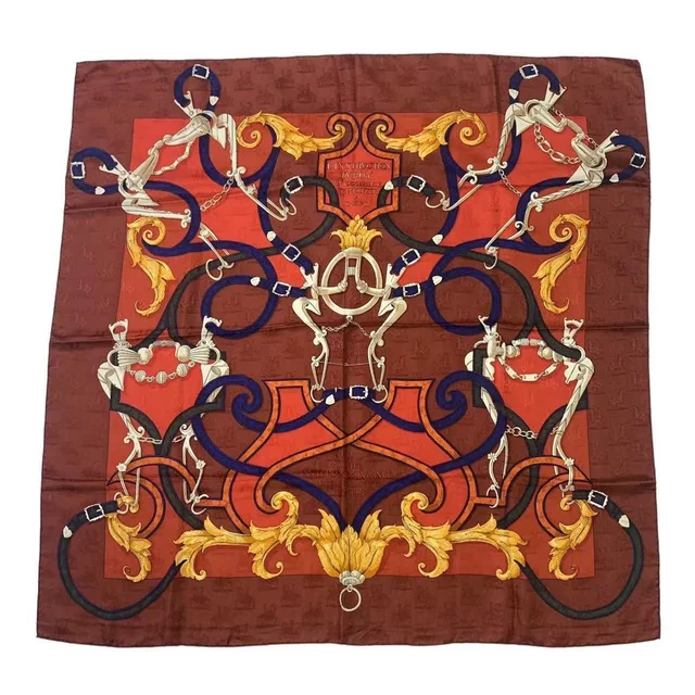 Hermès Carre 90 L'instruction du Roy Imperial Studies Red Silk Scarf in Red Silk from The Reluxe