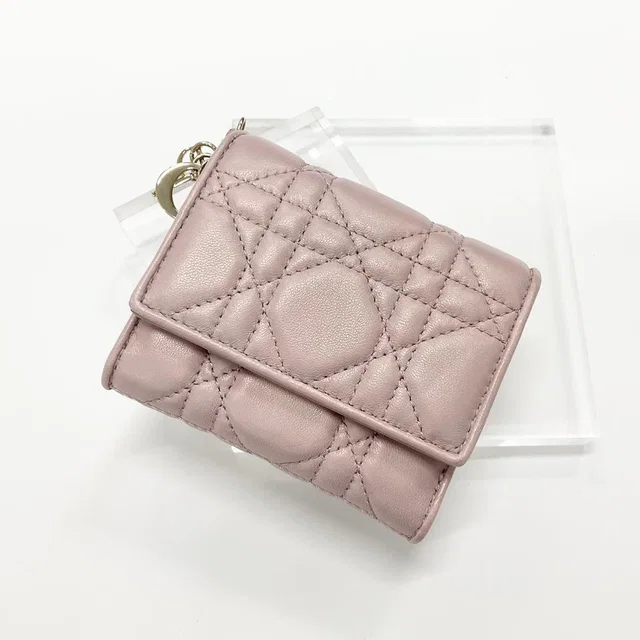 Lady Dior Lotus Wallet Leather in Leather from The Reluxe