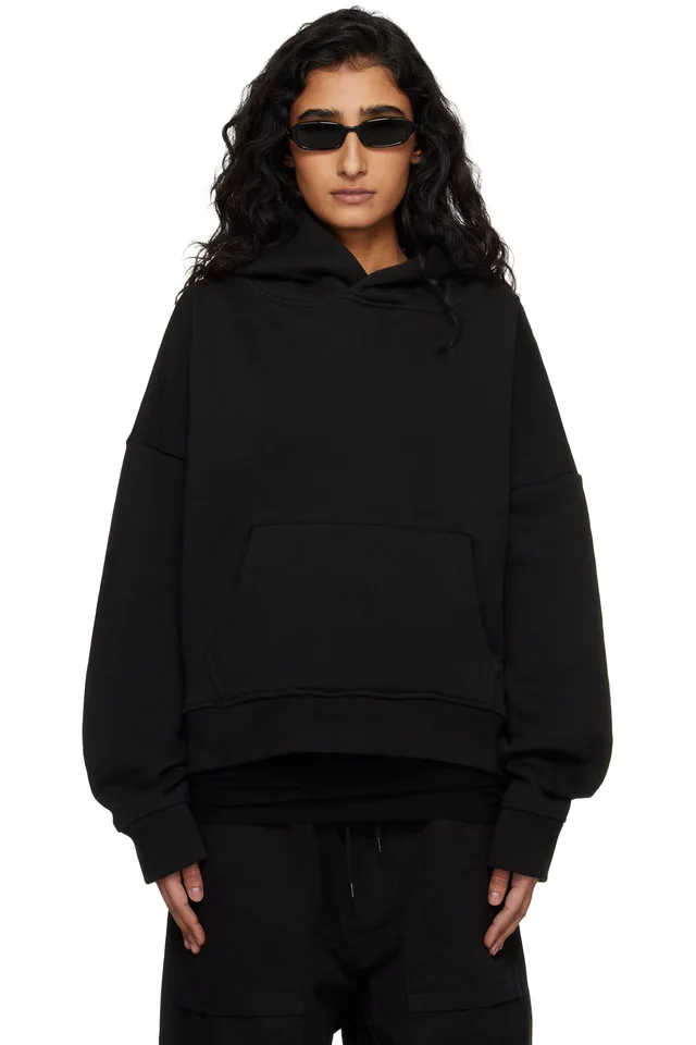 Entire Studios Black Heavy Hoodie, image 1 of 1 from SSENSE