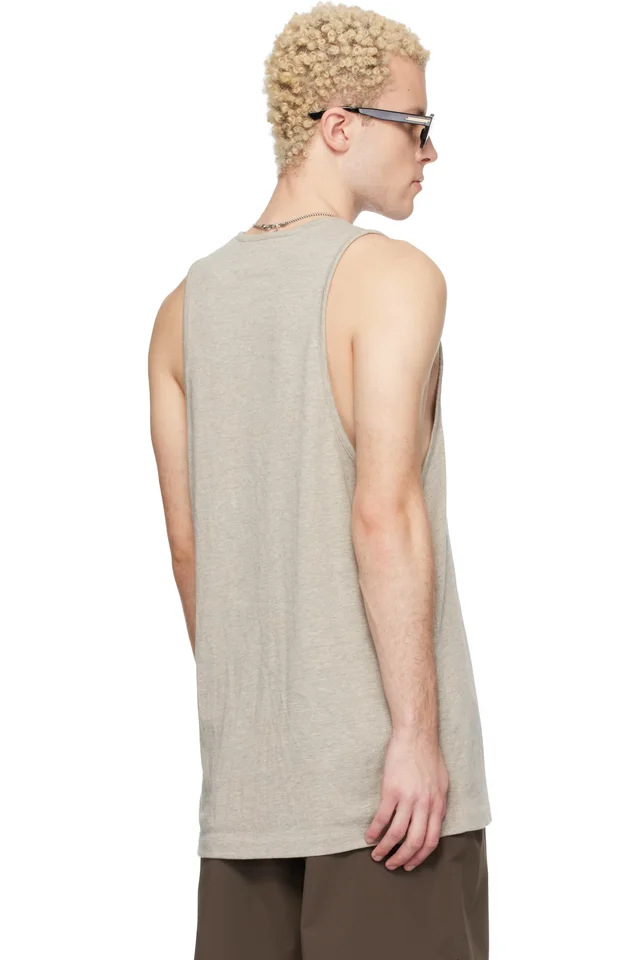 Fear of God ESSENTIALS Taupe Signature Essential Tank Top, photo 3 of 4 from SSENSE