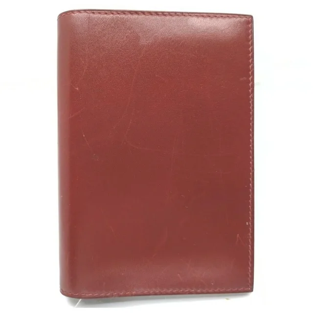 Hermès Bordeaux Box Calf Small Agenda Cover in Burgundy Box leather from Bagriculture