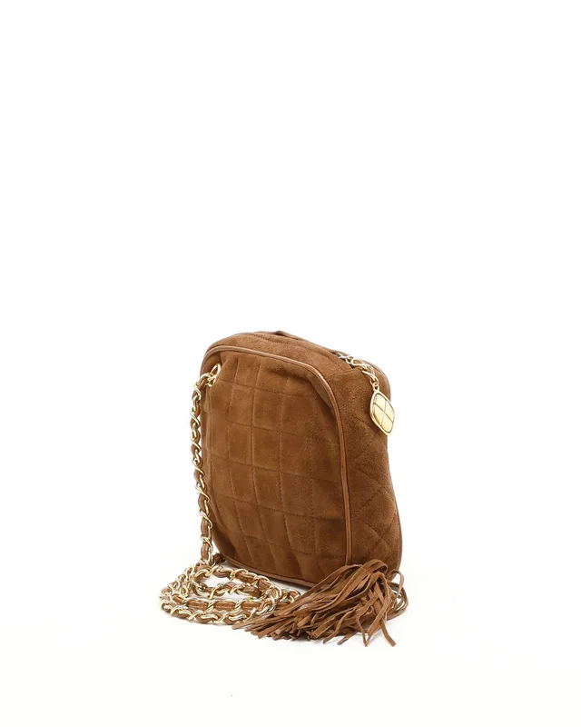 Chanel CC Quilted Fringe Bag in Suede from A Retro Tale, photo 3 of 11