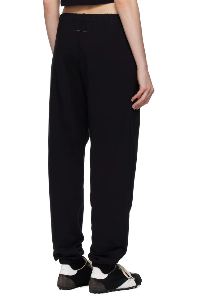 MM6 Maison Margiela Black Logo Sweatpants, photo 3 of 4 from SSENSE