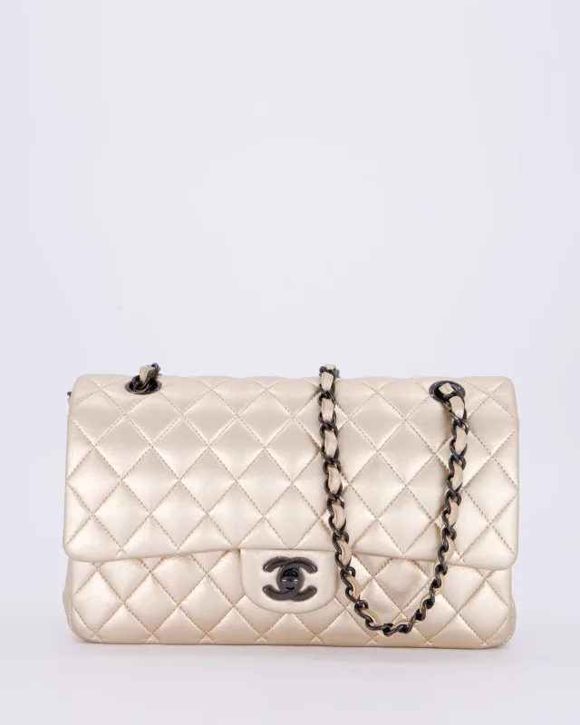 Chanel Metallic Gold Medium Classic Double Flap Bag in Gold Lambskin from Sellier, photo 2 of 6