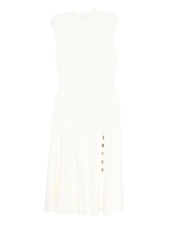 ribbed dress with side slit