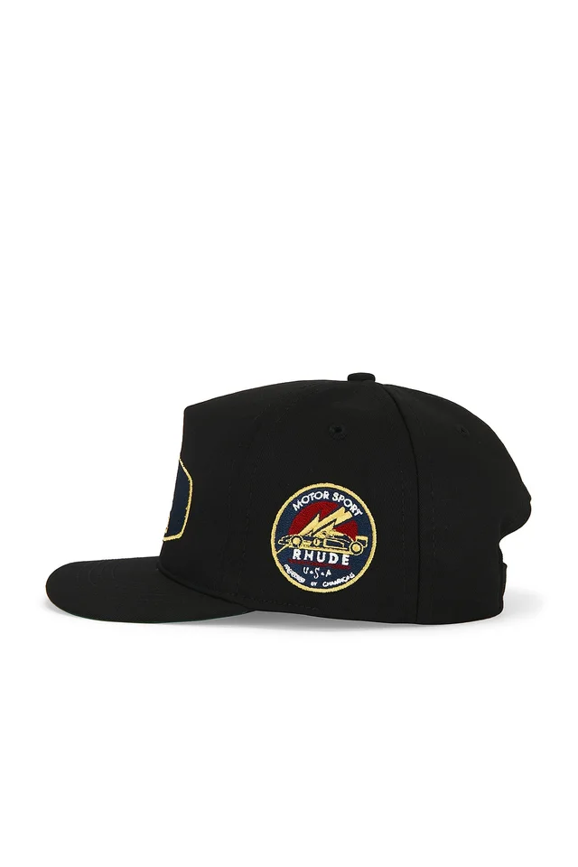 Rhude Racing Crest Hat in Black & Navy, photo 3 of 3 from REVOLVE (Canada)