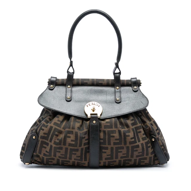 Brown Fendi Medium Zucca Canvas Magic Handbag in Brown Canvas from Designer Revival