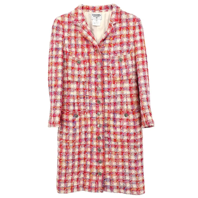 Chanel 1996 Jacket Coat Red #42 in Red Nylon from AMORE Vintage Tokyo