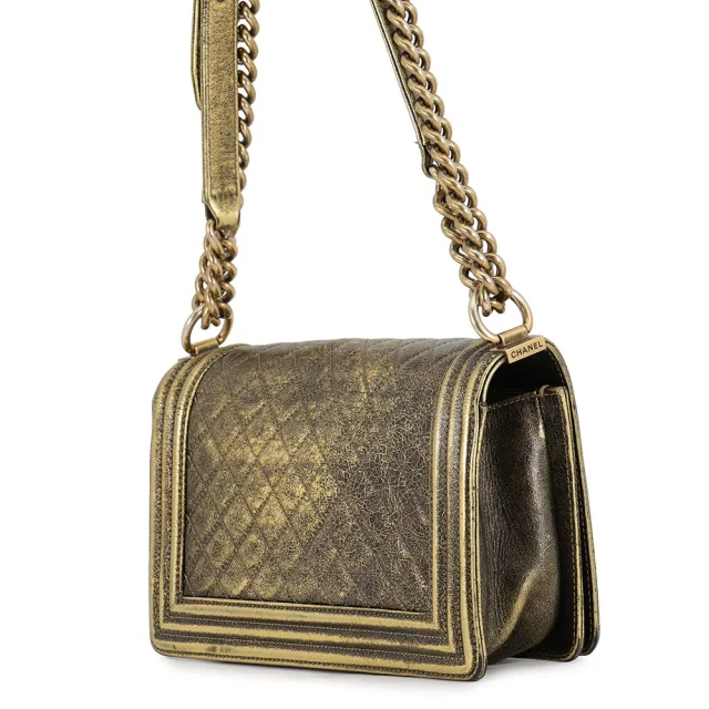 Boy Chanel Gold/BlackA67085 Lambskin in Gold Lambskin from GALLERY RARE, photo 3 of 18